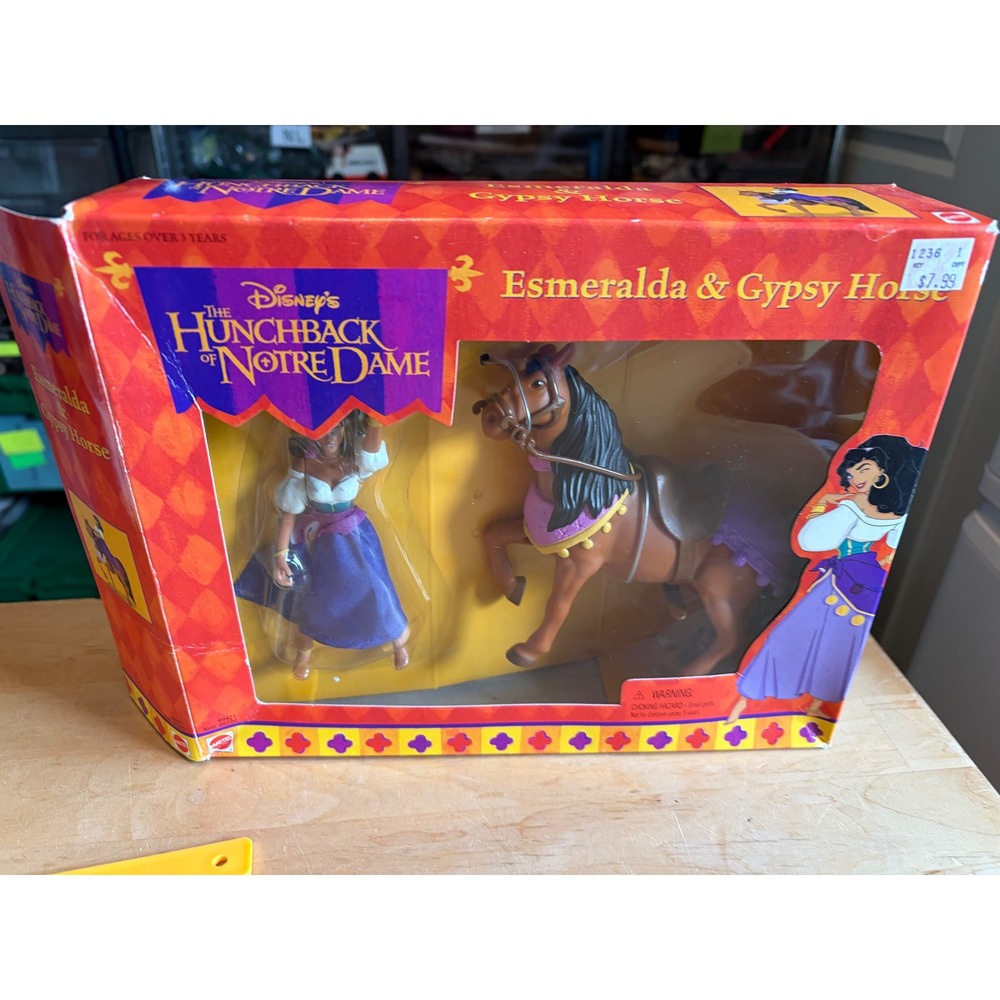 Vintage 1996 Mattel Disney's The Hunchback of Notre Dame Esmeralda & Gypsy Horse
